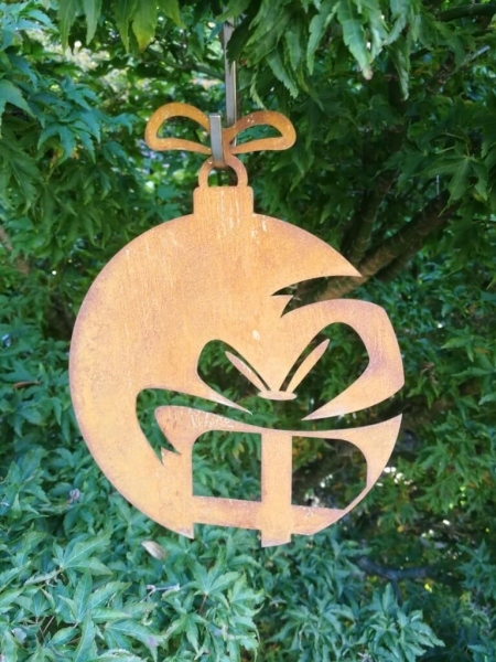 Edelrost Christbaumkugel Geschenk