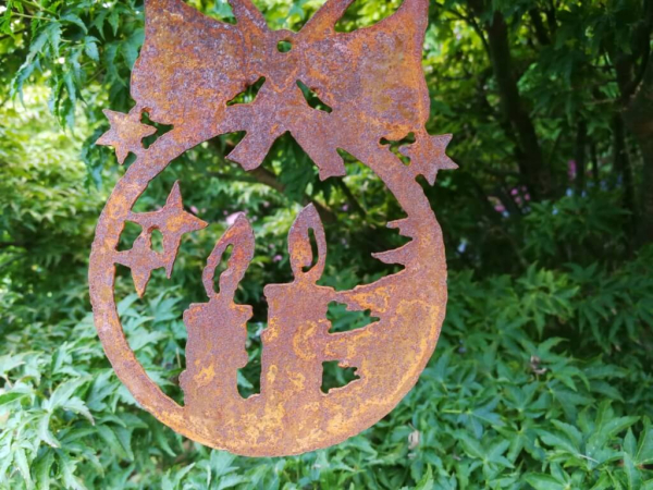 Edelrost Christbaumschmuck Kerze