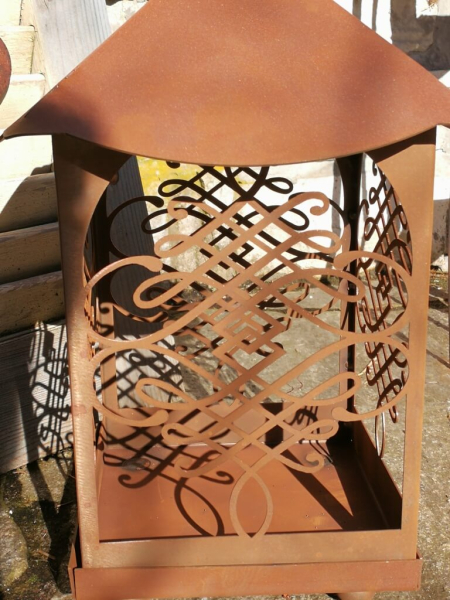 Edelrost Laterne Filigran