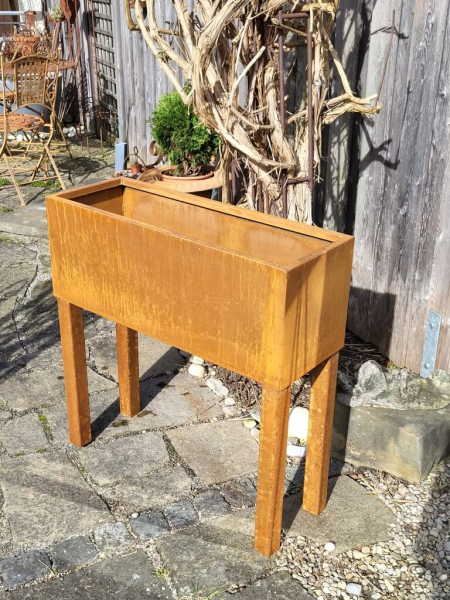 Edelrost Pflanzkasten Hochbeet, schmal