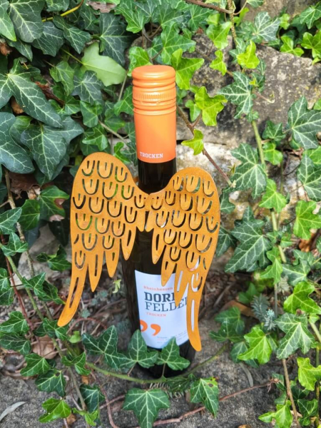 Engelsflügel für Flaschen, Rostoptik