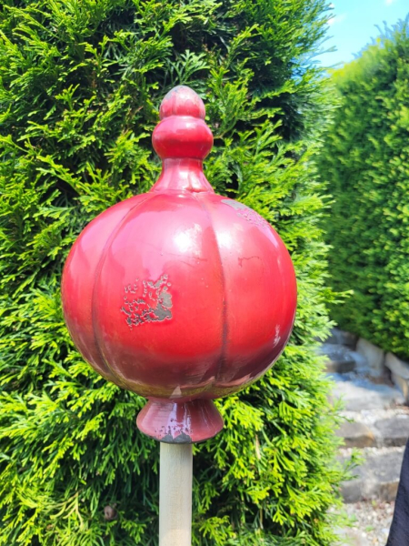Keramik Gartenkugel rot, Naro