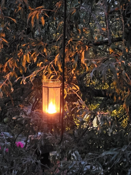 Kerzenhalter/Windlicht Teal zum Einhängen, groß