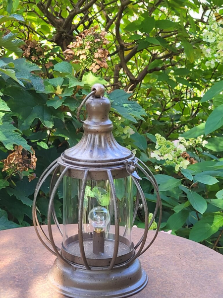 Vintage LED Laterne Osmo, dunkelbraun