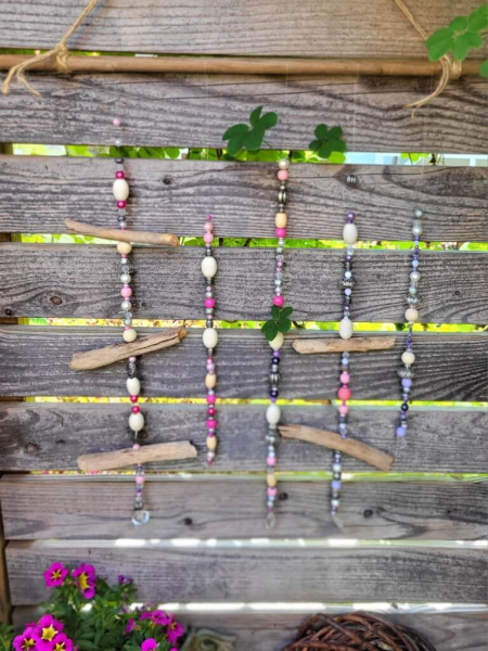 Mobile Treibholz, 'Frühlingsgefühle', rosè