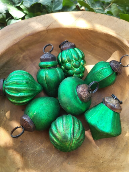 Christbaumkugel 16er-Set, Trezza, grün