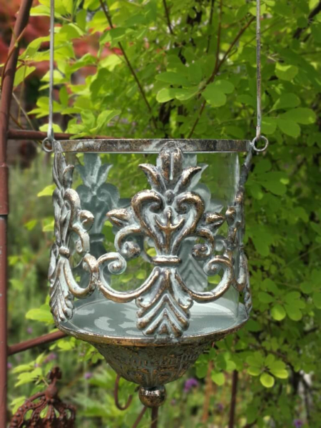 Windlicht Lourdes, vintage-antikgold