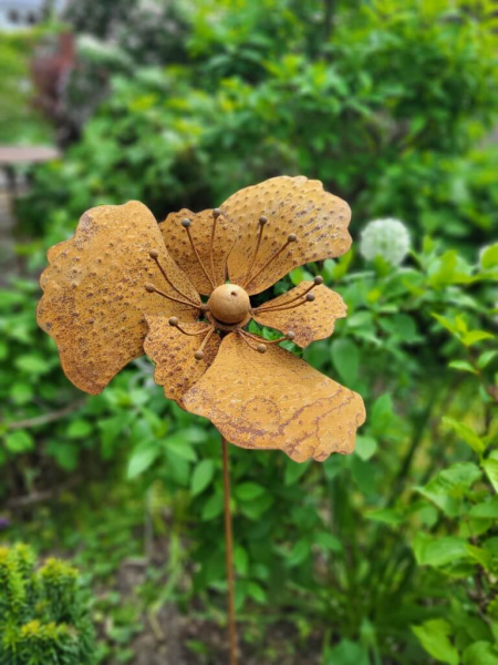 Edelrost Windrad Blüte groß