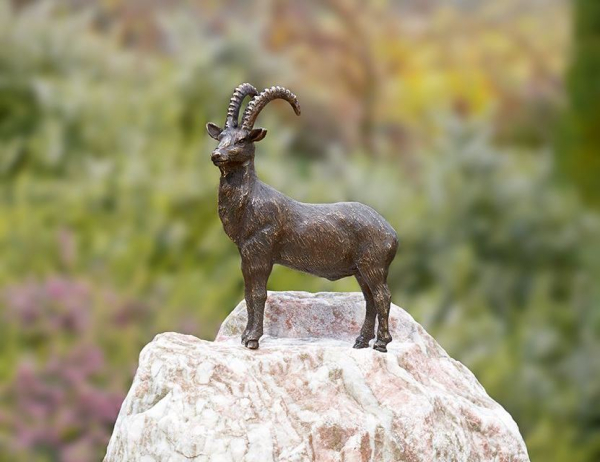 Bronzeskulptur Steinbock klein