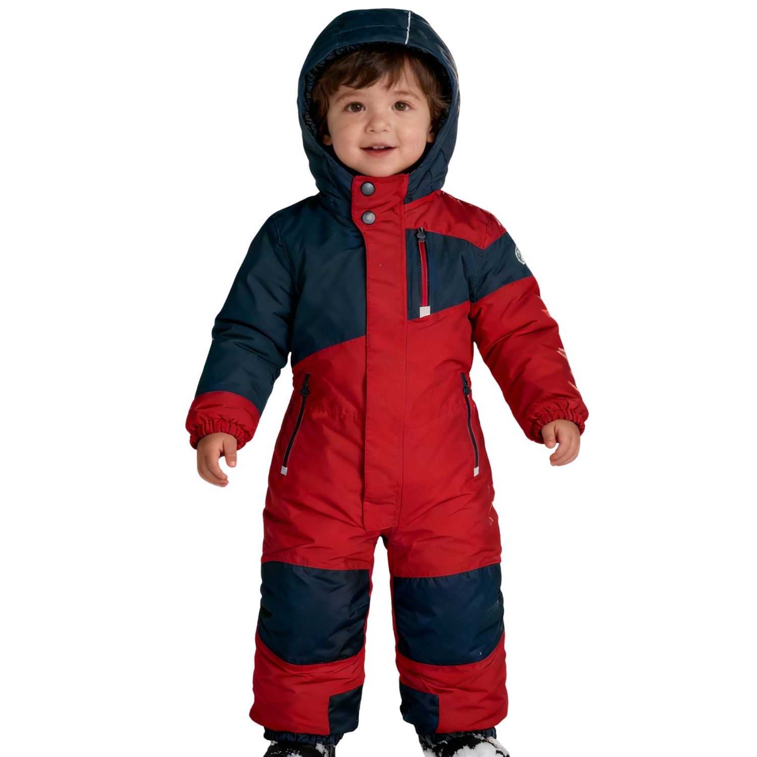 Kinder Skianzug blau/rot Overall Einteiler Gr. 104 wasserfest