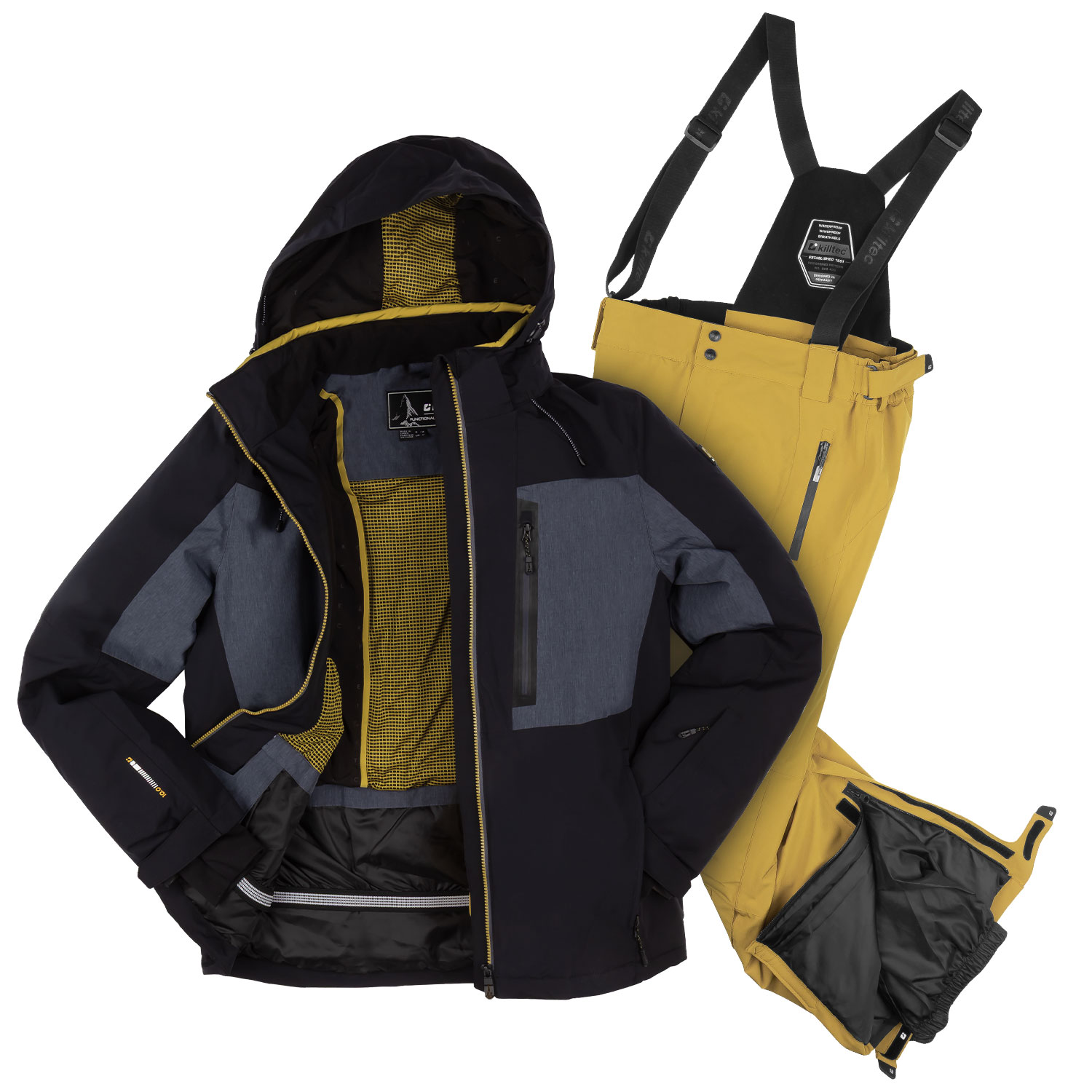 killtec 2-teiliger Skianzug Herren dunkelblau/oliv M