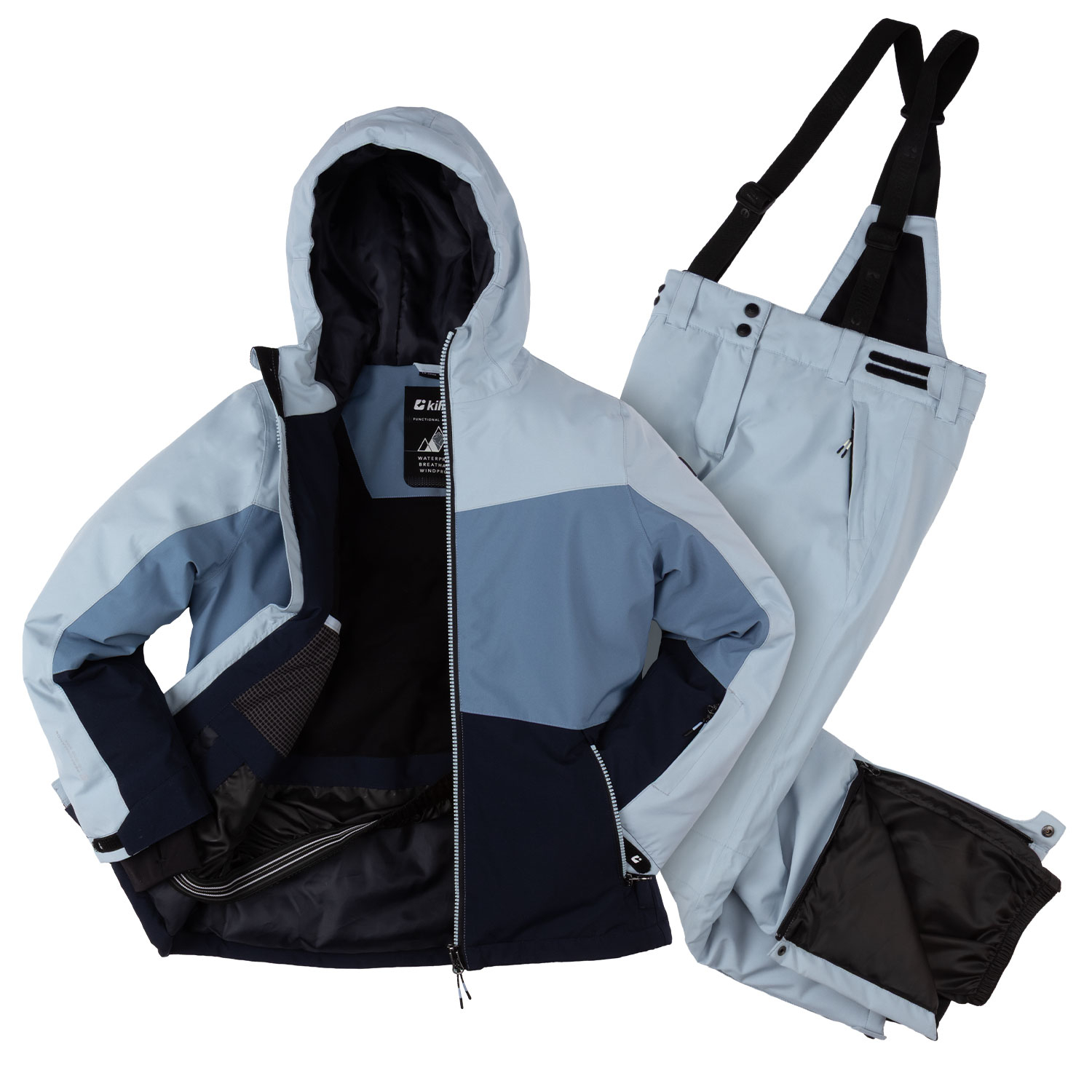 killtec Skianzug Mädchen 128 2-teilig Jeansblau