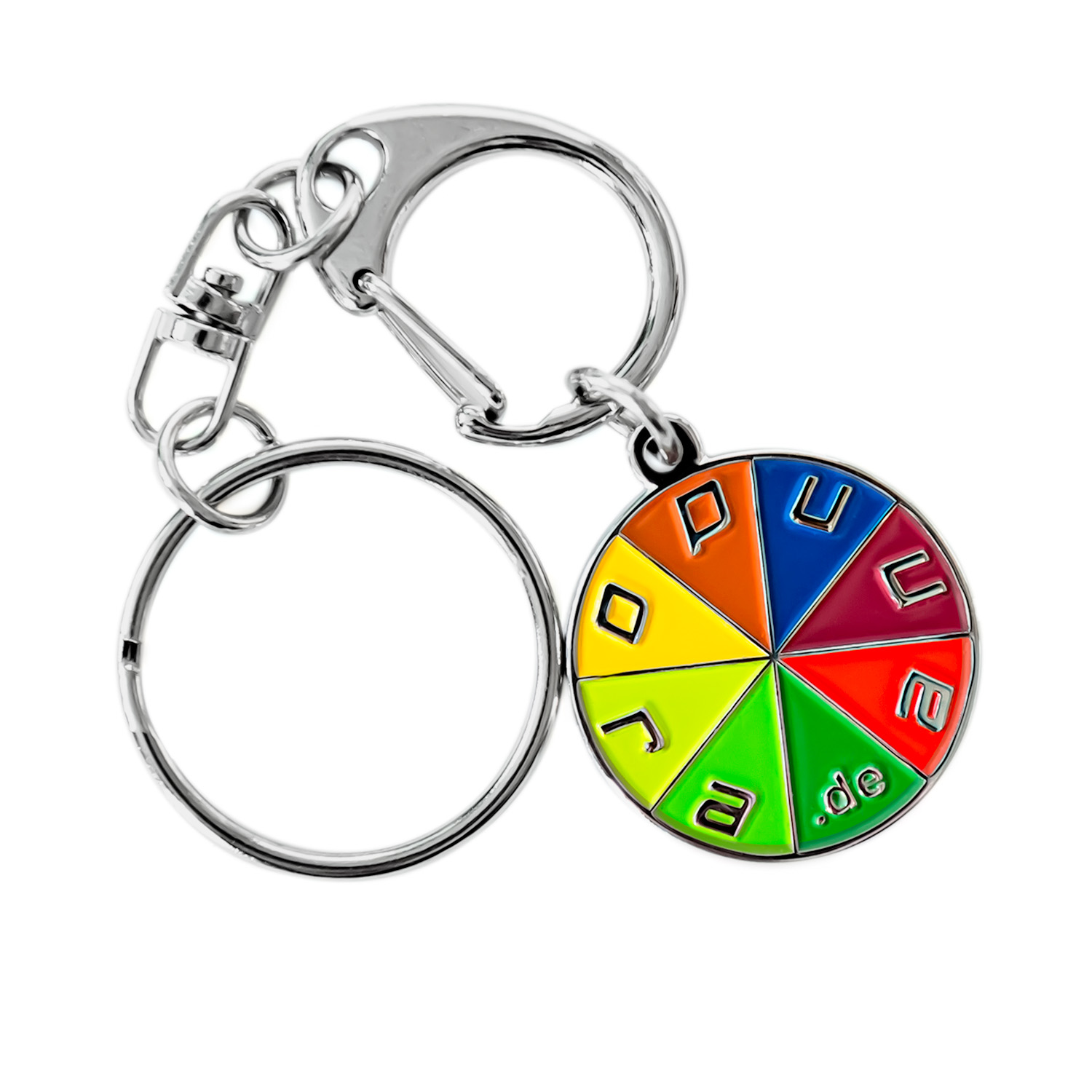 Der anndora Anhänger aus Metall - Accessoire für Fans -Einkaufswagenchip - Schlüsselanhänger