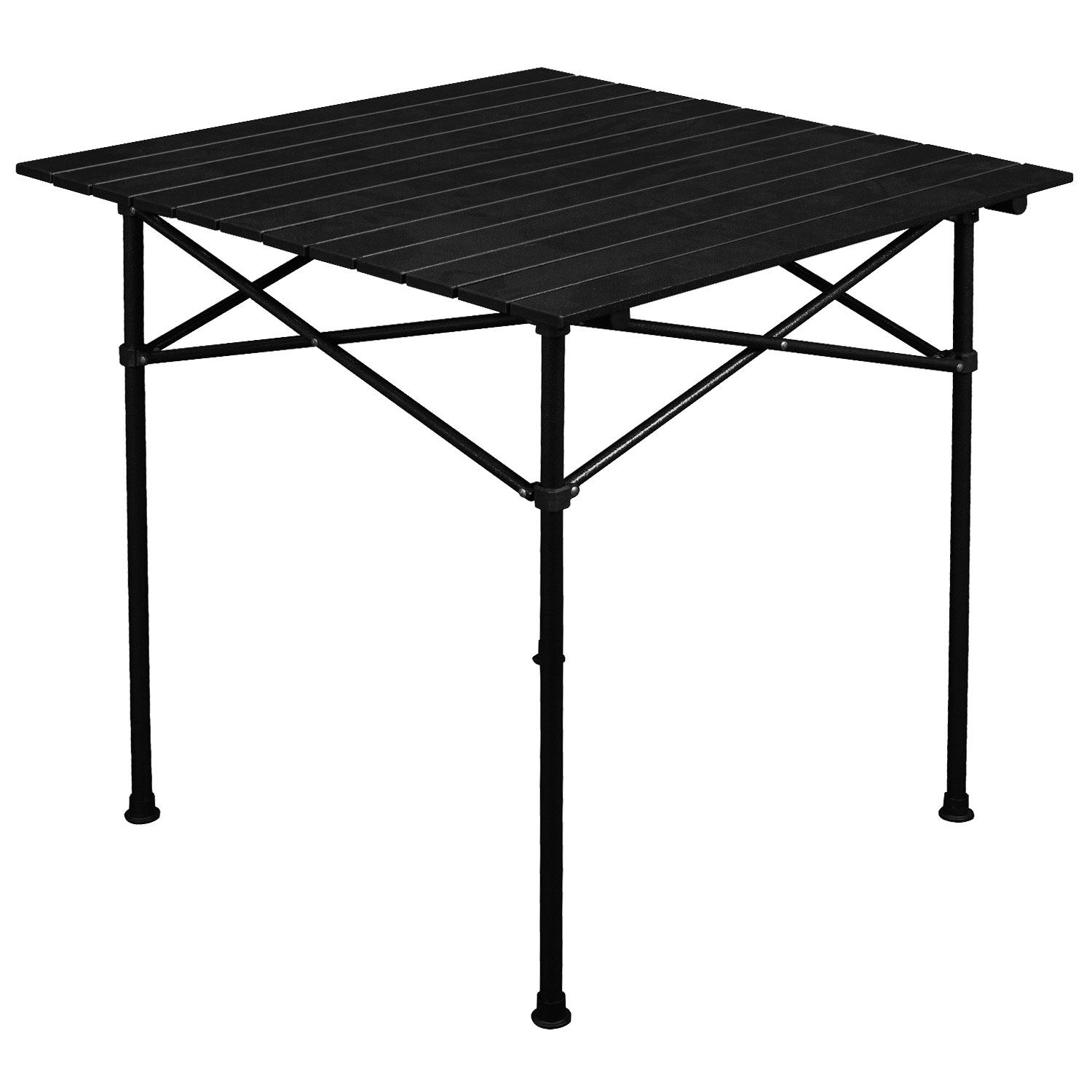 klappbarer Campingtisch Esstisch Spieltisch schwarz 70x70 cm transportabel - Küchentisch - WG-Tisch