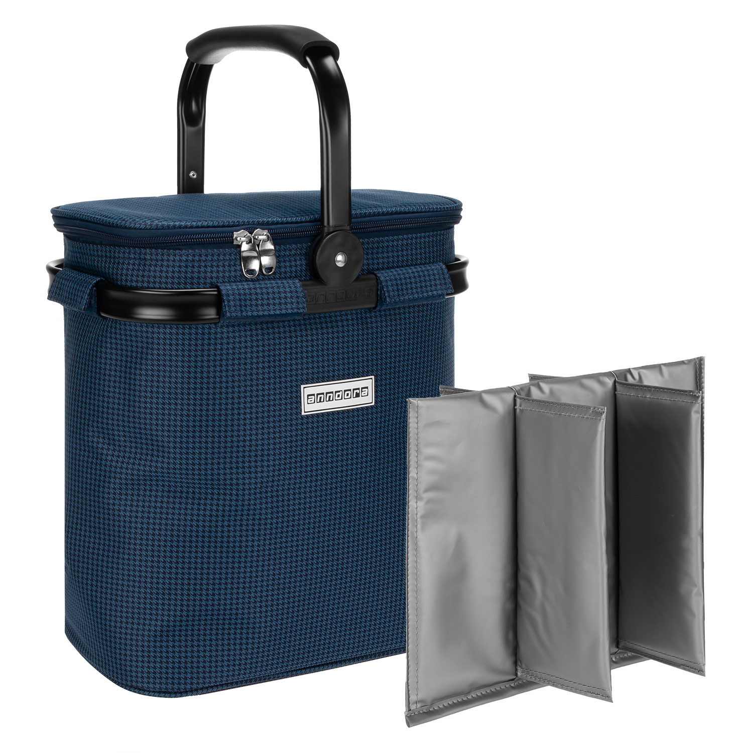 Bottlebasket anndora Flaschenträger für 6 Flaschen mit Kühlfunktion - blau