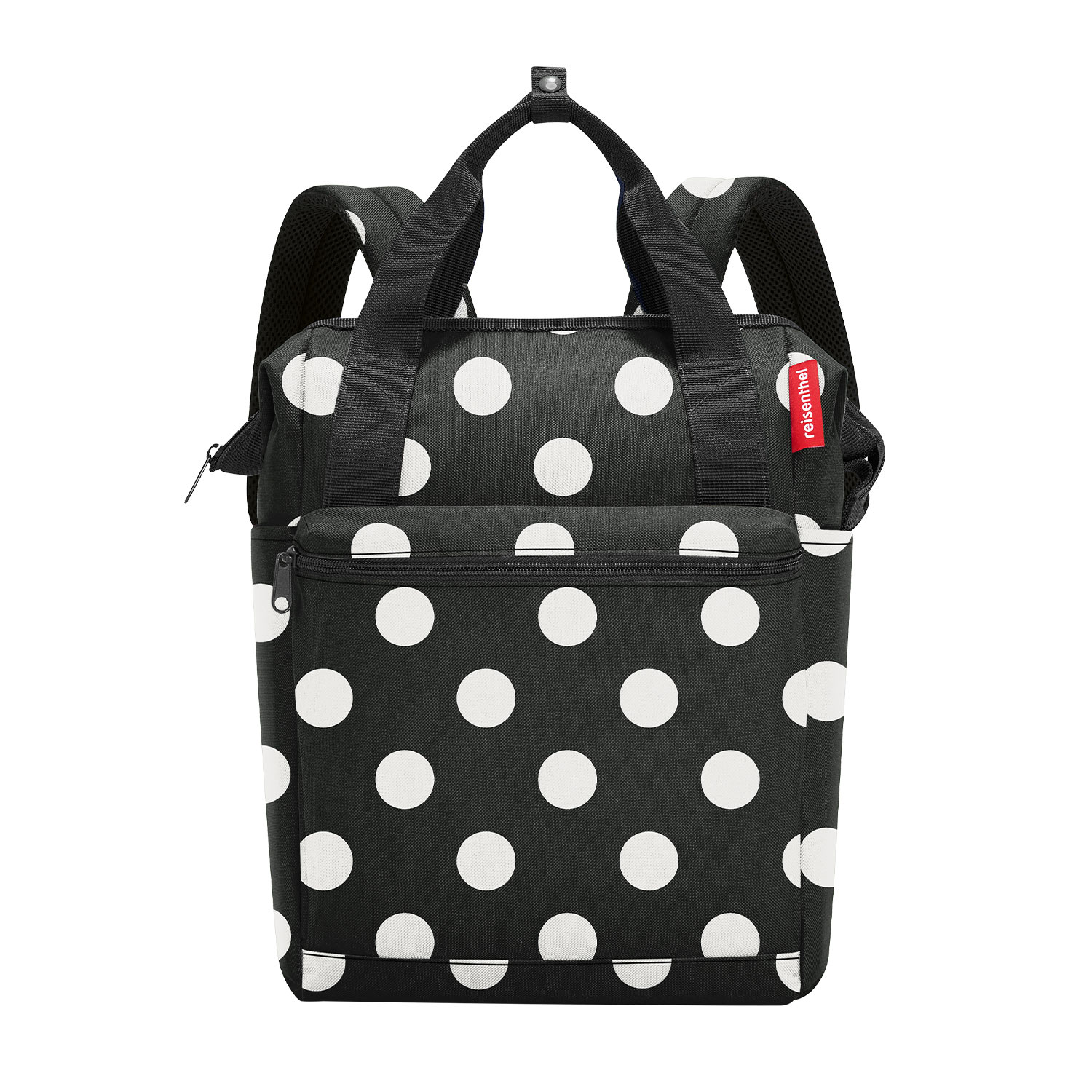 reisenthel allrounder R der Rucksack mit leichter Öffnung als Tasche verwendbar und mit der schwarz weißen Optik