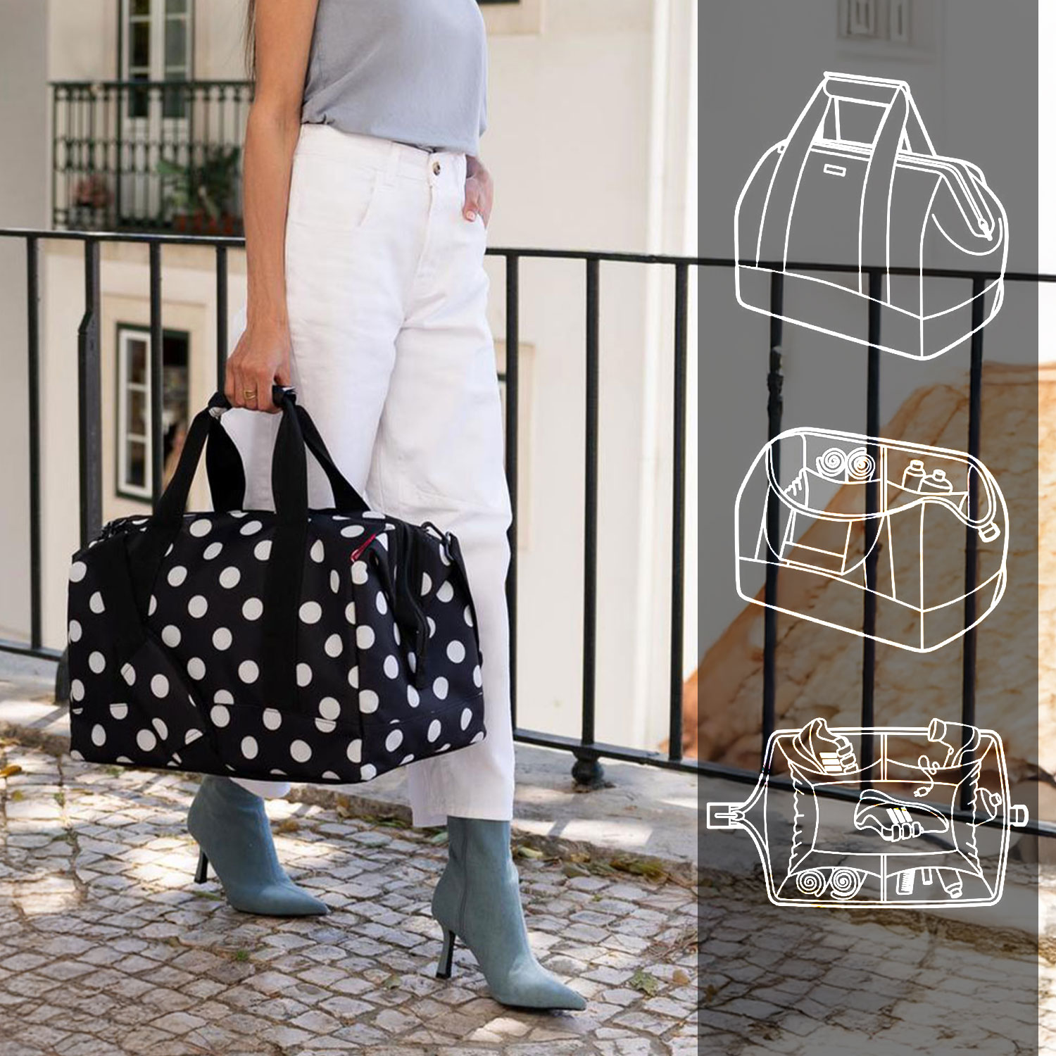 reisenthel allrounder L mesh black Reisetasche Sporttasche Weekender sehr geräumig