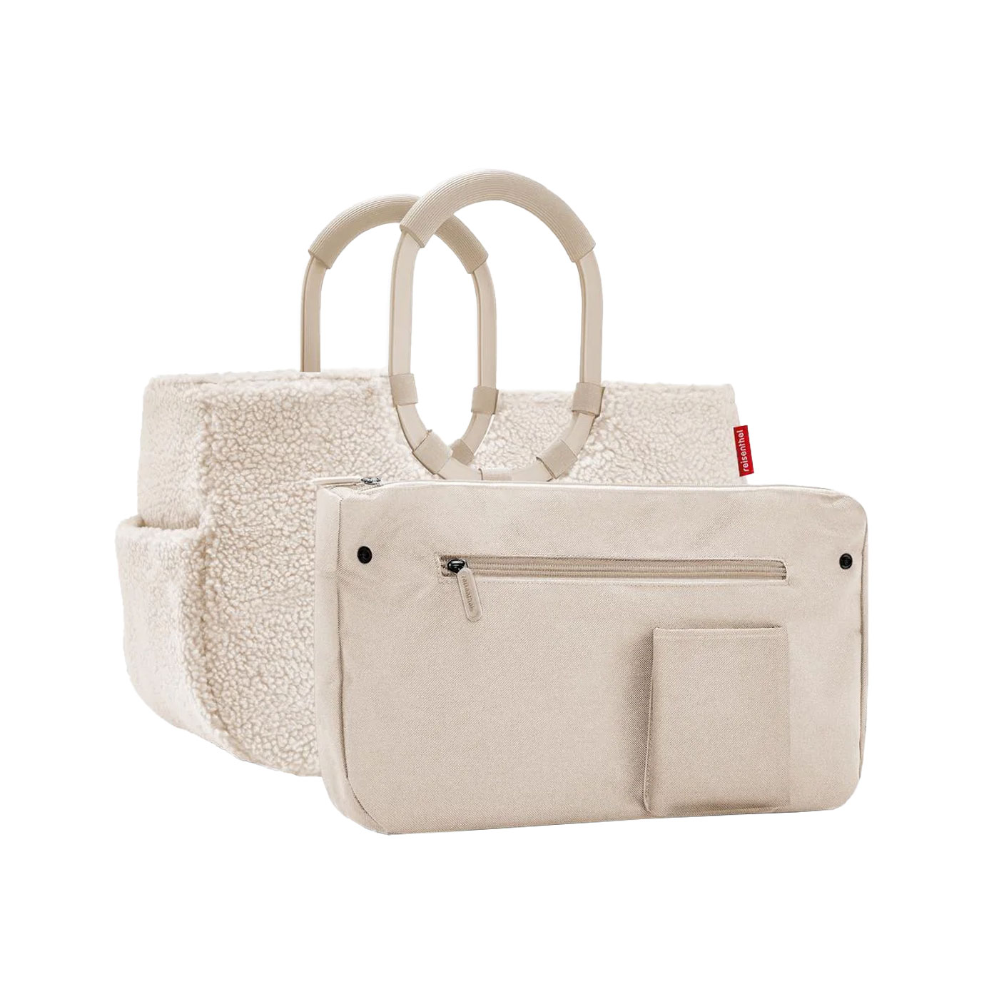 loopshopper Einkaufstasche Handtasche M teddy sand - mit herausnehmbarer Innentasche