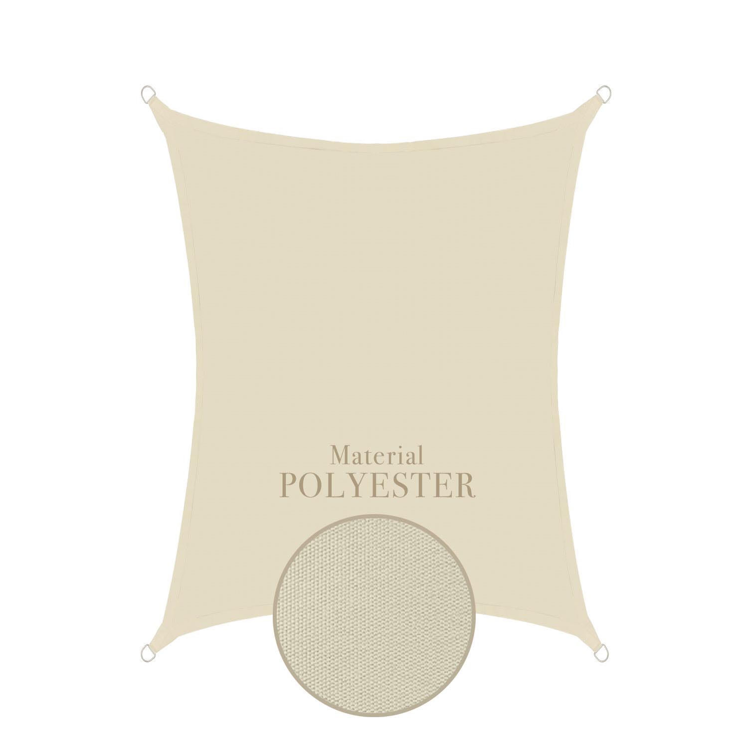 Sonnensegel 3x4m rechteckig - cream