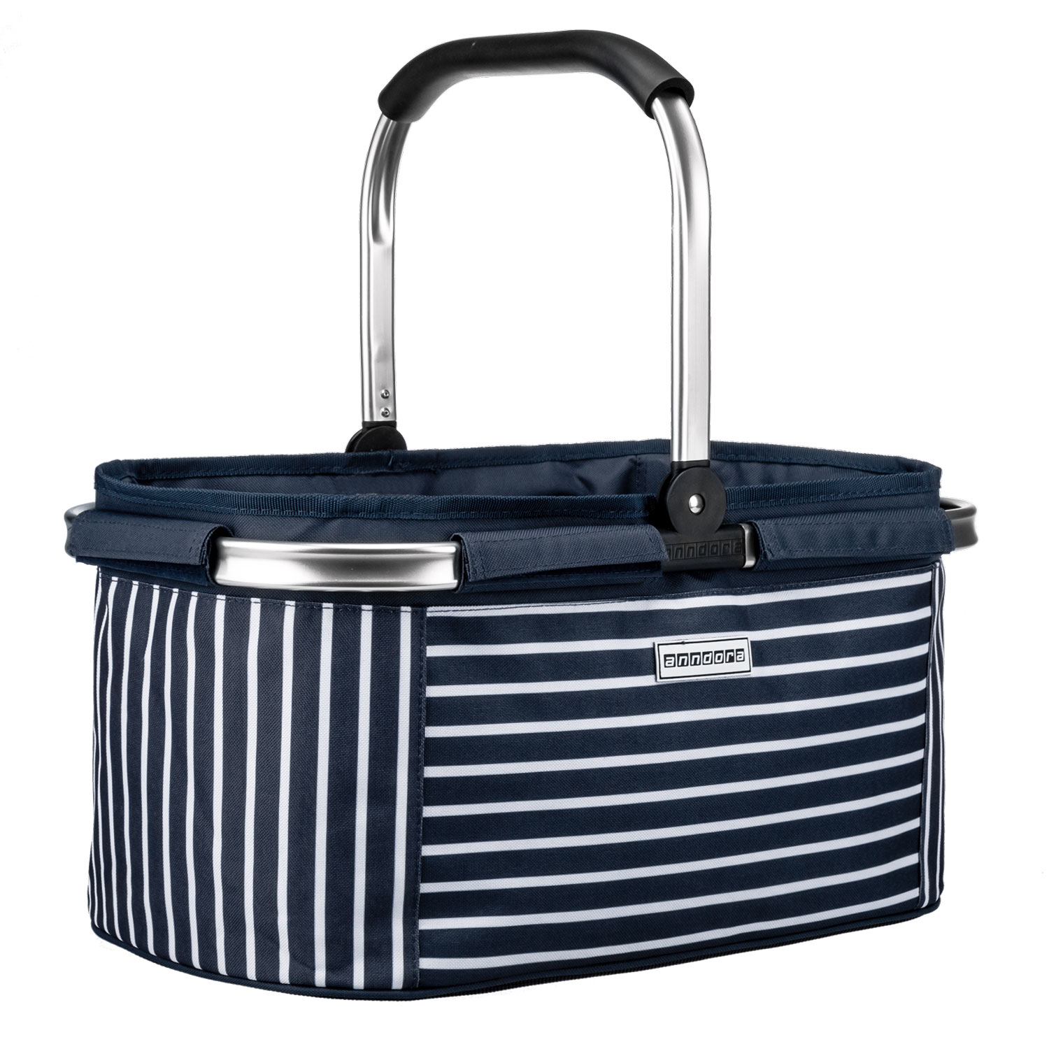anndora Einkaufskorb 'Maritim Blue': Stilvoll, geräumig faltbar leicht zu reinigen - AHOI