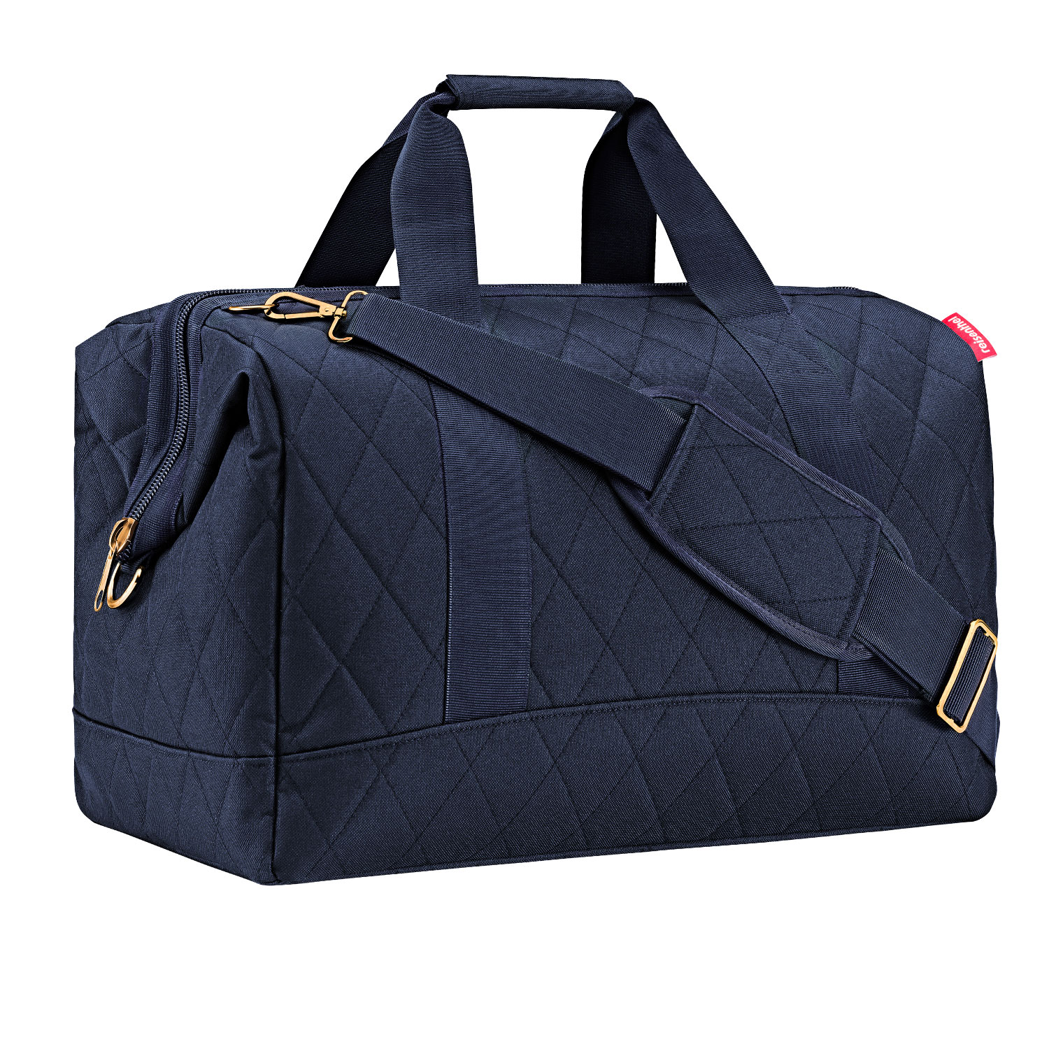 Reisetasche Yogatasche mit Tragegurt - Koffer für kleine Reisen blau gesteppt