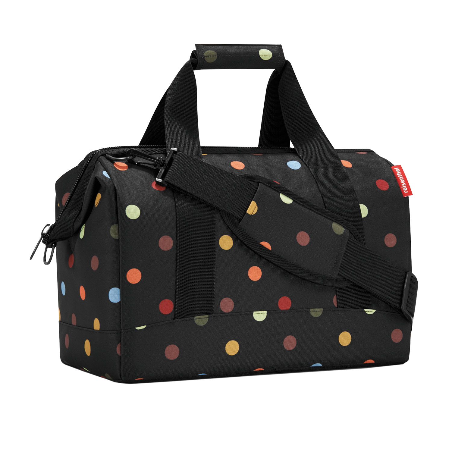 reisenthel allrounder M dots - Reisetasche Tasche Schultertasche Schwarz Punkte