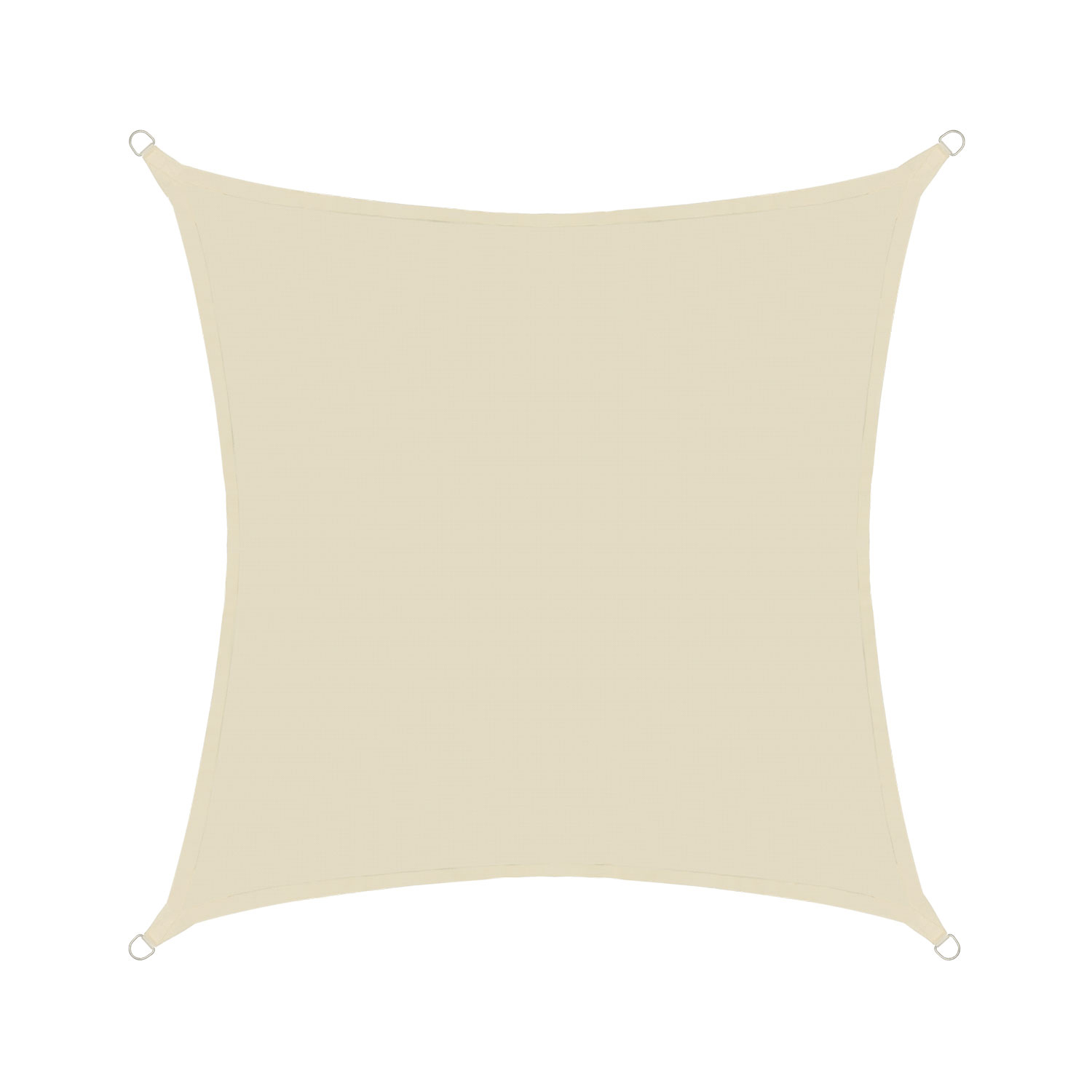 Sonnensegel quadratisch 4x4 m -100 % Polyester - PU-beschichtet - verstärkte Kanten - doppelte Nähte - UV-Schutz