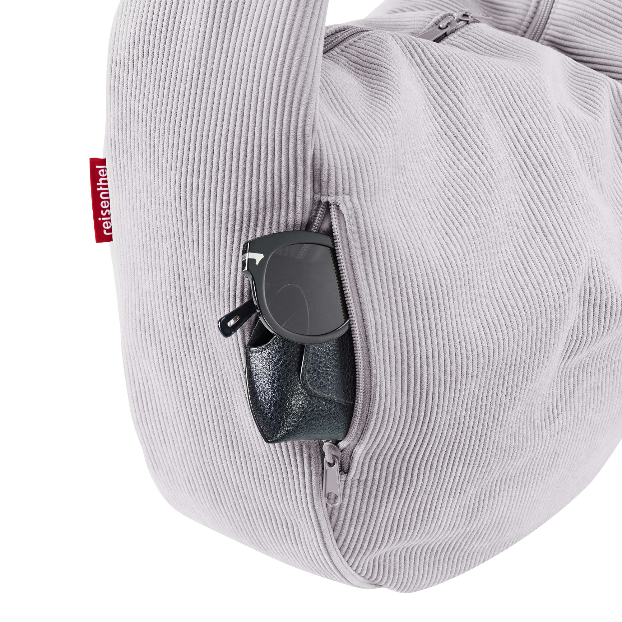 Reisenthel Moonbag - softe Umhängetasche - cord grey - 33x14x48 cm