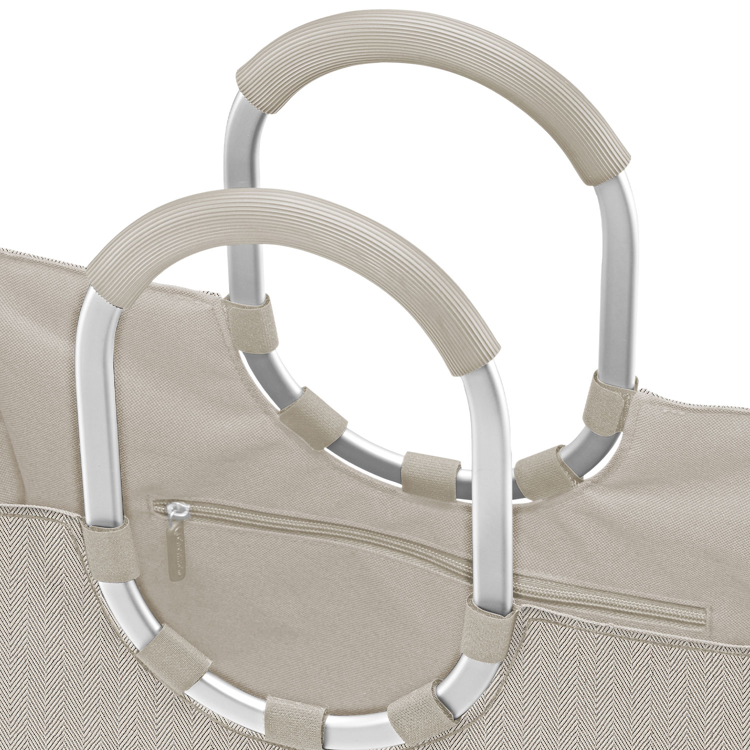 Einkaufstasche im shopping Style by Reisenthel loopshopper in feinem beige - gut verwebter Stoff -wasserabweisend, Fischgrätenmuster