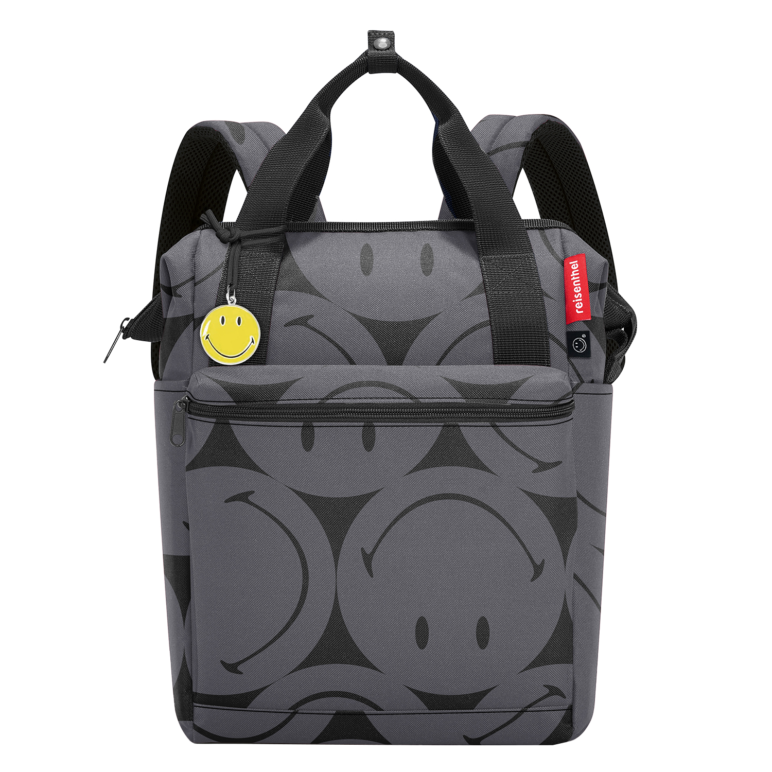 reisenthel allrounder Rucksack - 2 in 1 Rucksack Tasche 12 Liter smiley grey
