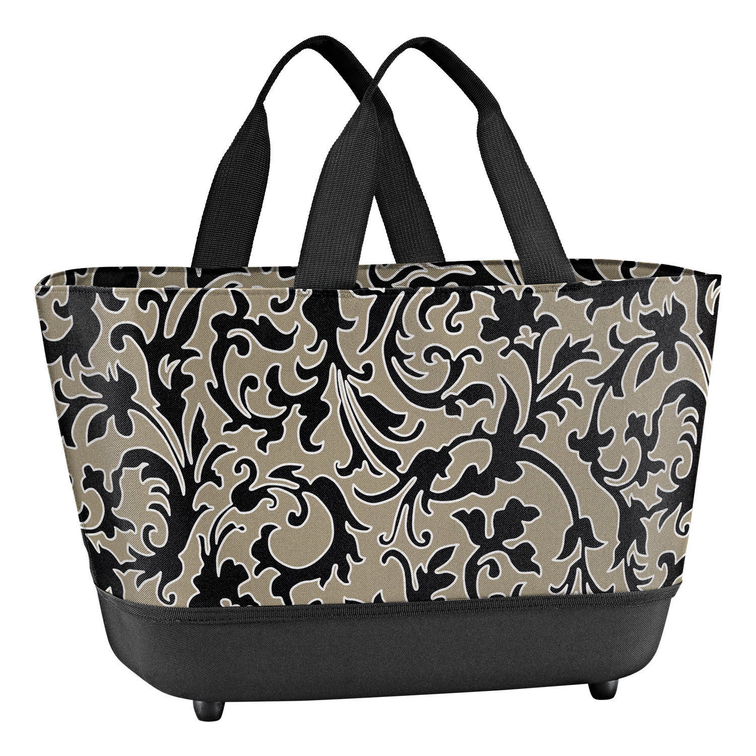 Einkaufskorb beige schwarz mit baroque muster - reisenthel shoppingbasket baroque marble - 22 Liter