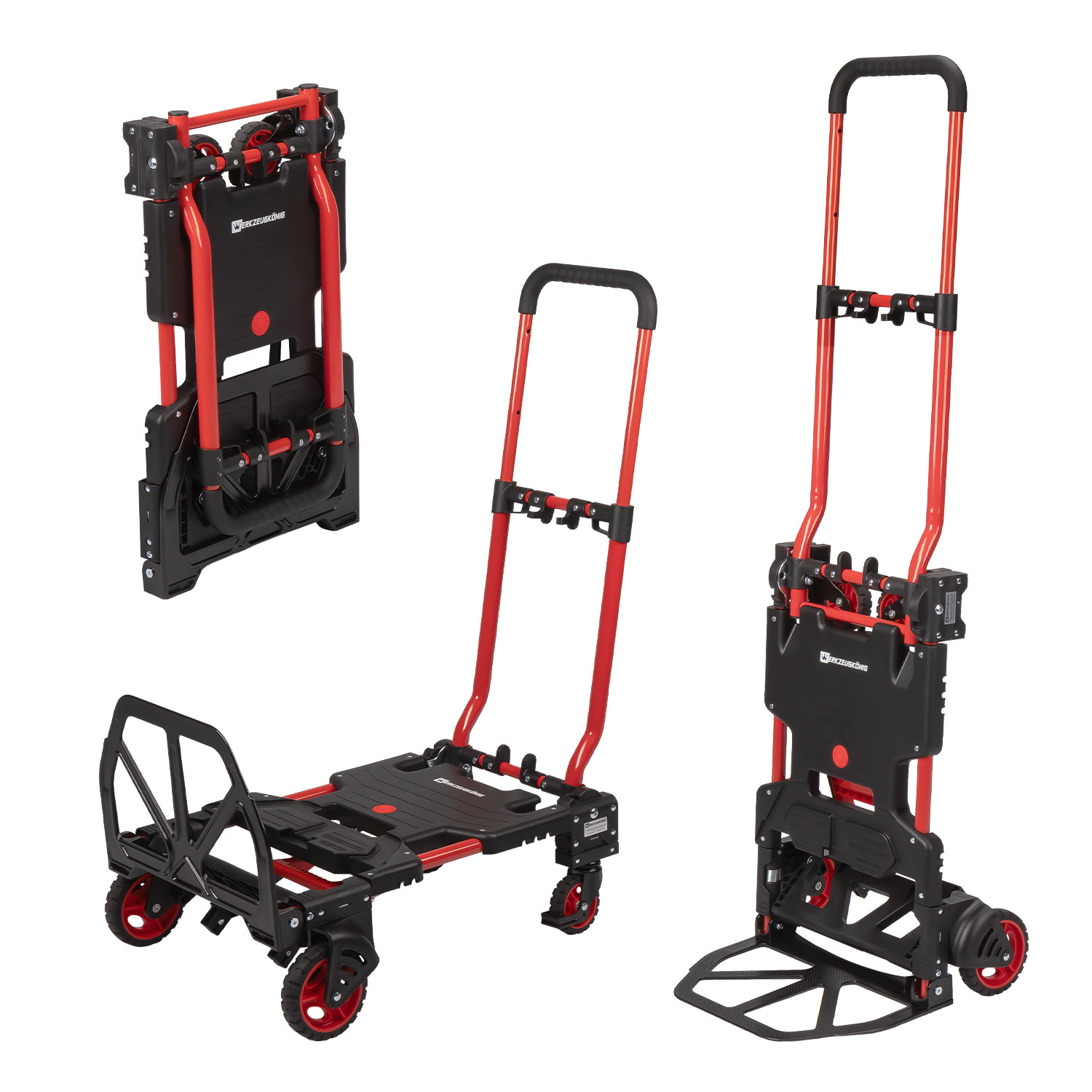 Werkzeugkönig 2-in-1 Transportwagen - Plattformwagen & Sackkarre