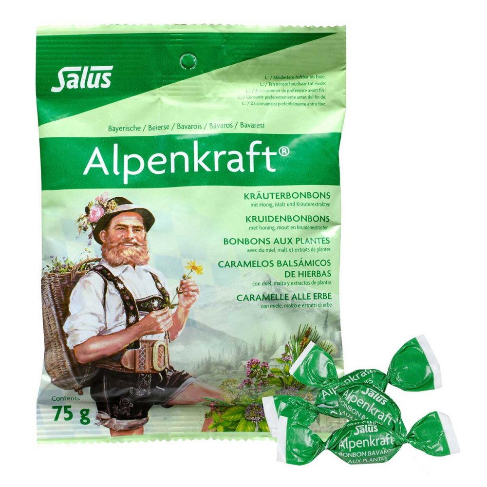 Alpenkraft KrÃ¤uterbonbons mit Honig+malz Salus