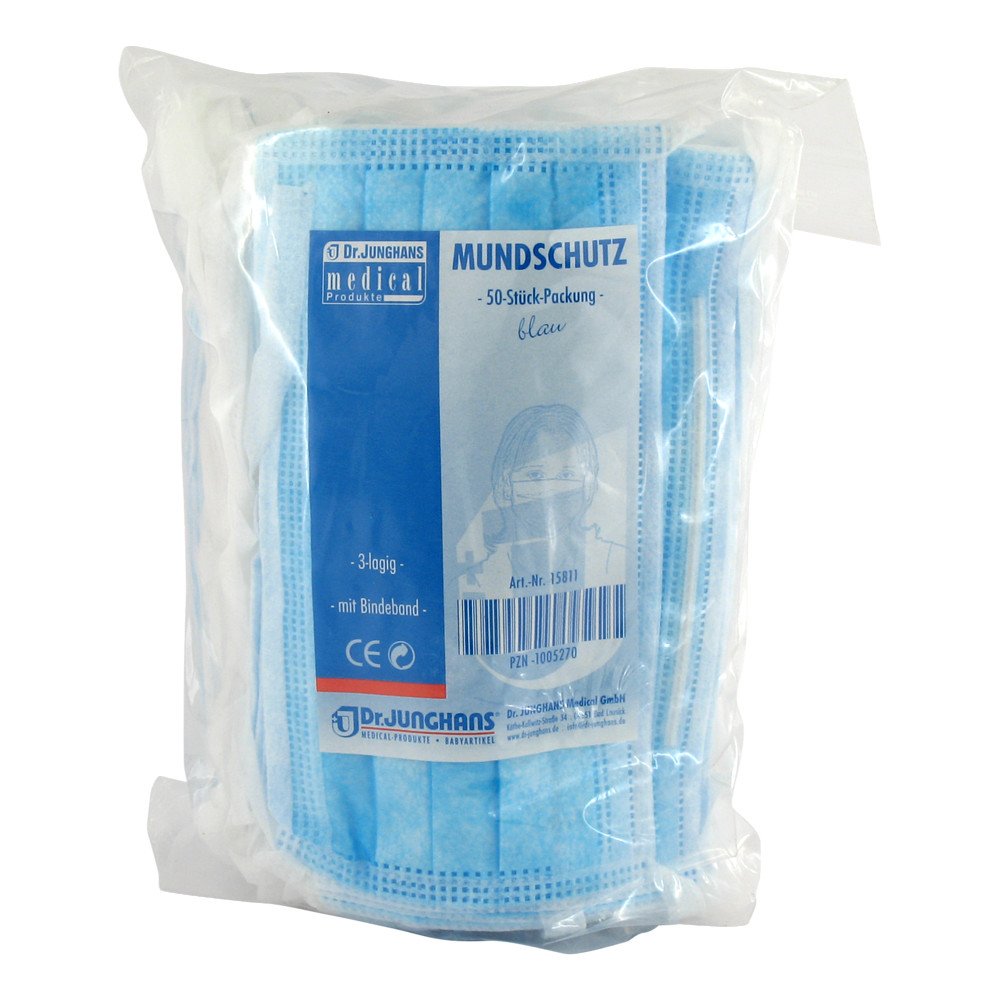 Mundschutz zur, zum Binden blau