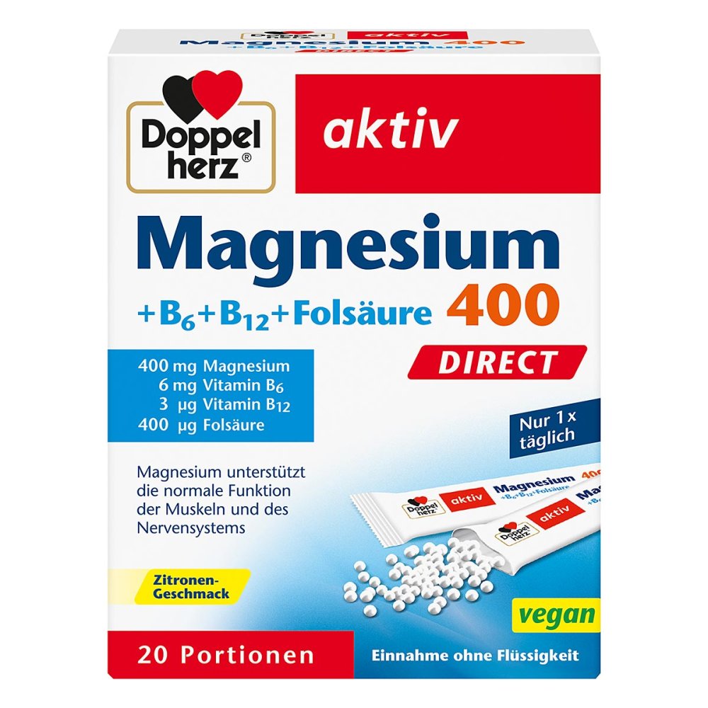 Doppelherz Magnesium + B Vitamine Direkt Pellets