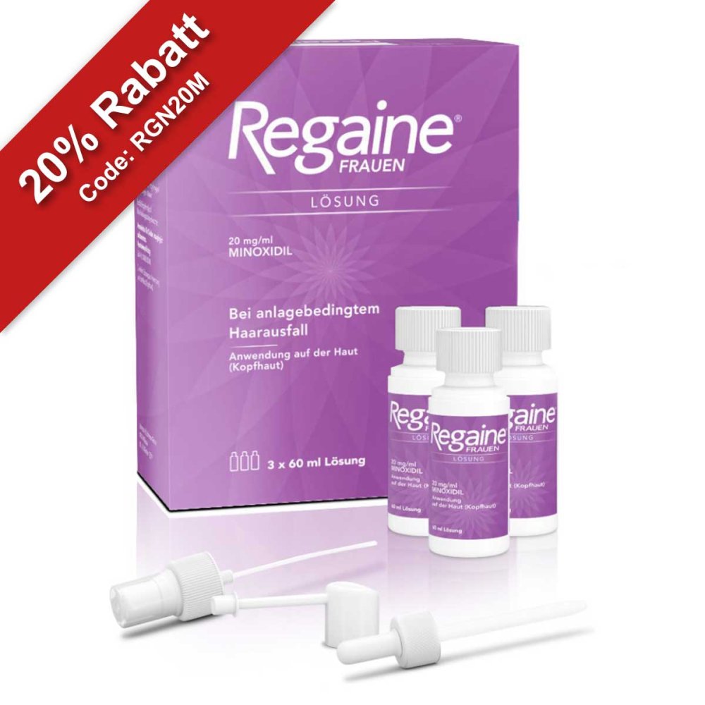 Regaine Frauen LÃ¶sung mit Minoxidil bei erblichem Haarausfall