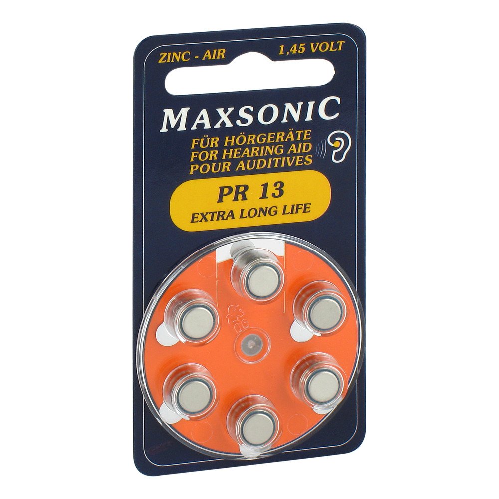 Batterien für Hörgeräte Maxsonic Pr13