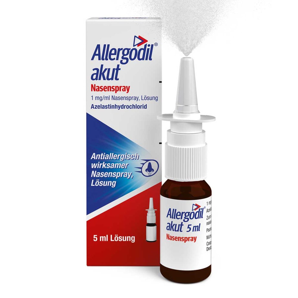 Allergodil akut Nasenspray mit Azelastin gegen Heuschnupfen