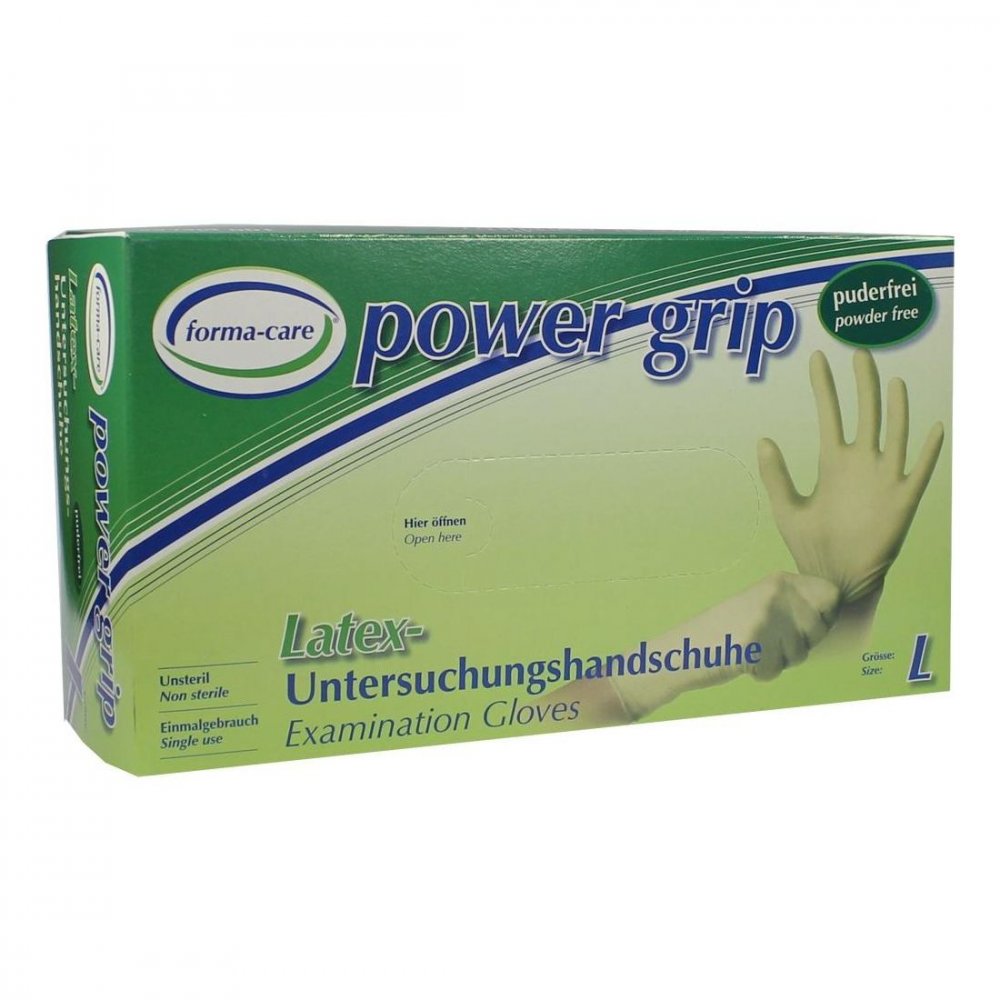 Forma-care Latex Power Grip Handschuhe GrÃ¶Ãe l
