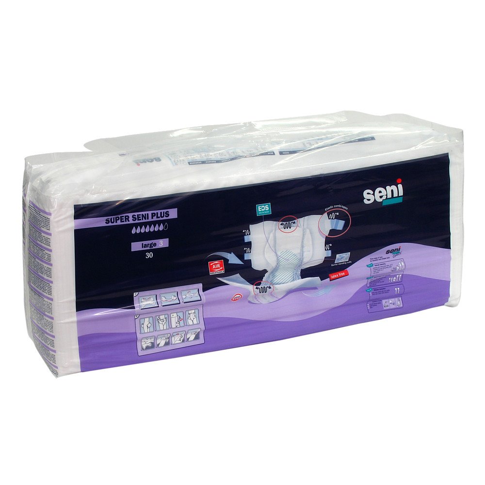 Super Seni GröÃe 3 large plus Windeln Nacht für Erwach.