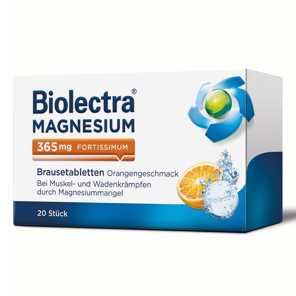 Biolectra Magnesium 365 mg fortissimum Orange Brausetabletten
