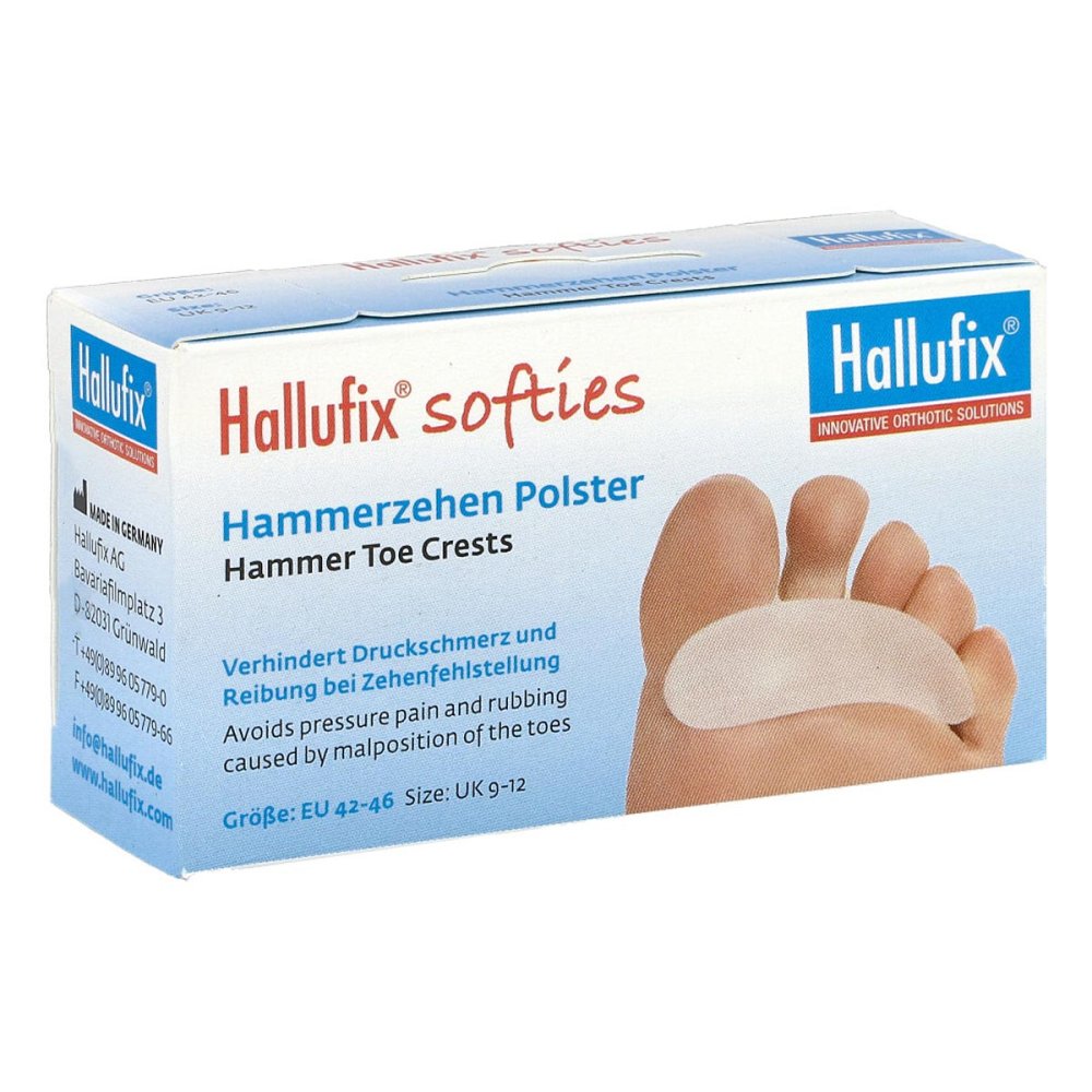 Hallufix softies Hammerzehenpolster GrÃ¶Ãe l 42-46