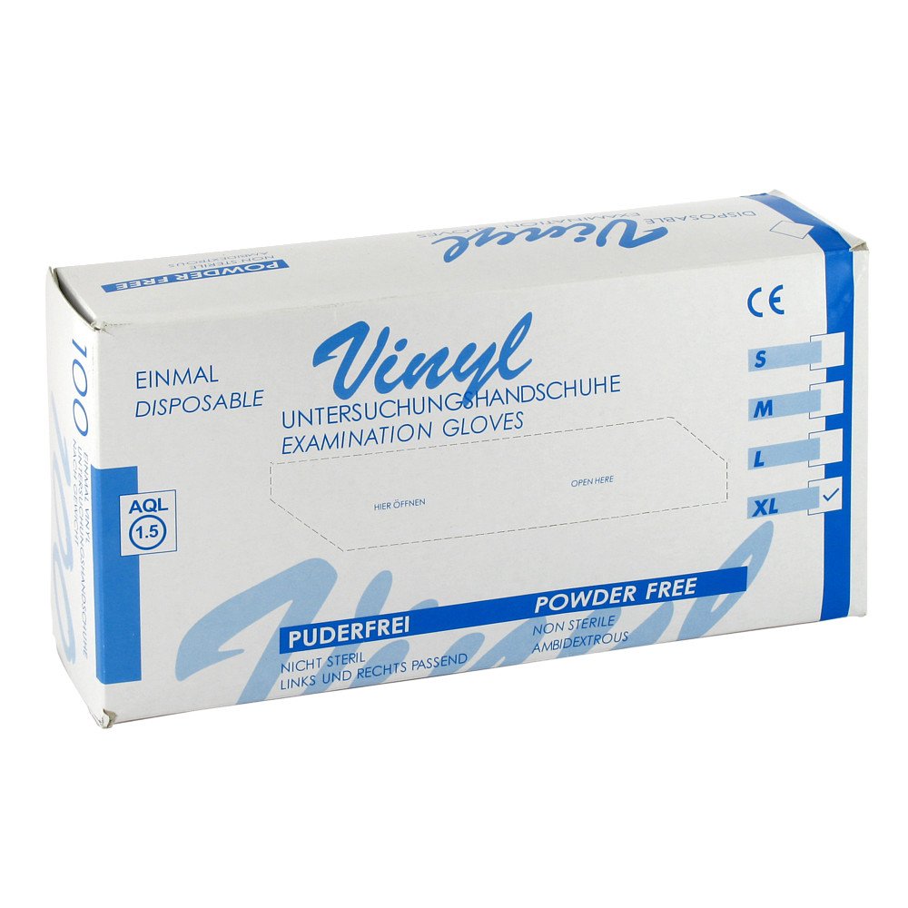 Vinyl Handschuhe ungepudert GrÃ¶Ãe xl