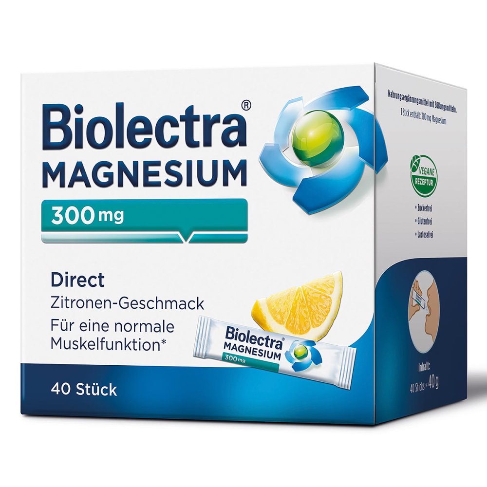 Biolectra Magnesium 300 mg Direct Zitrone