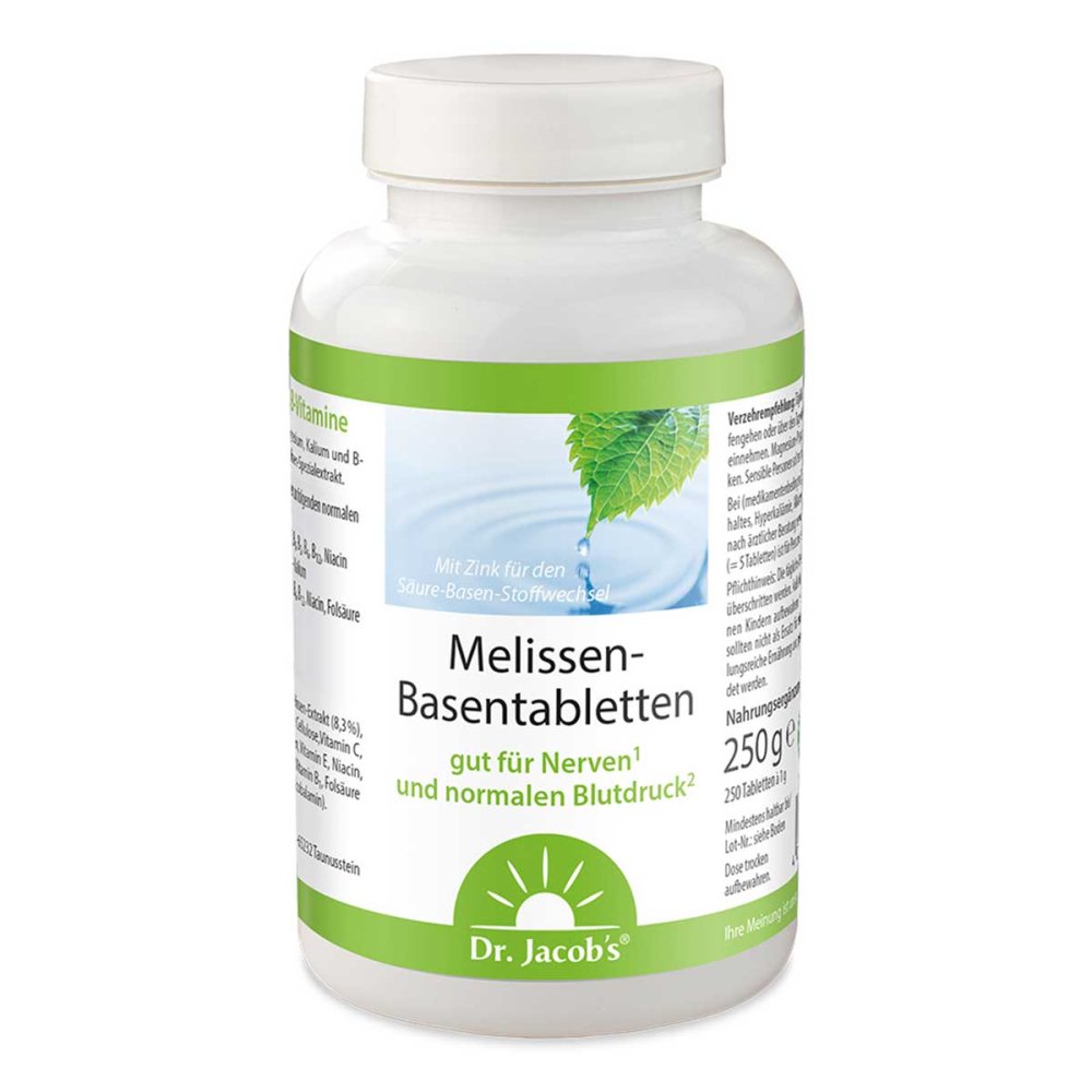 Dr. Jacob's Melissen-Basentabletten B-Vitamine Mineralstoffe