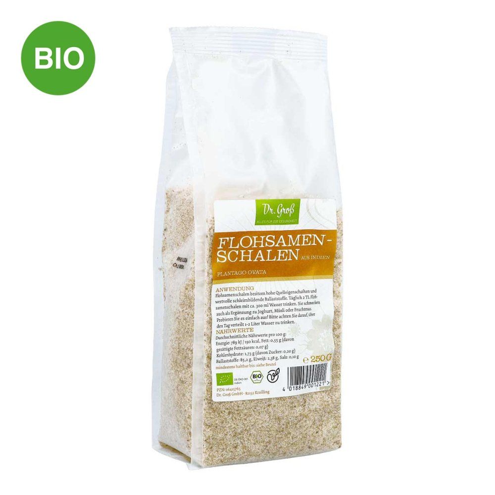 Flohsamenschalen indisch Bio von Doktor GroÃ