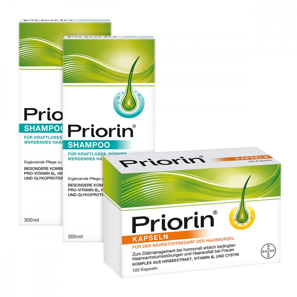2x Priorin Shampoo und Kapseln 120er