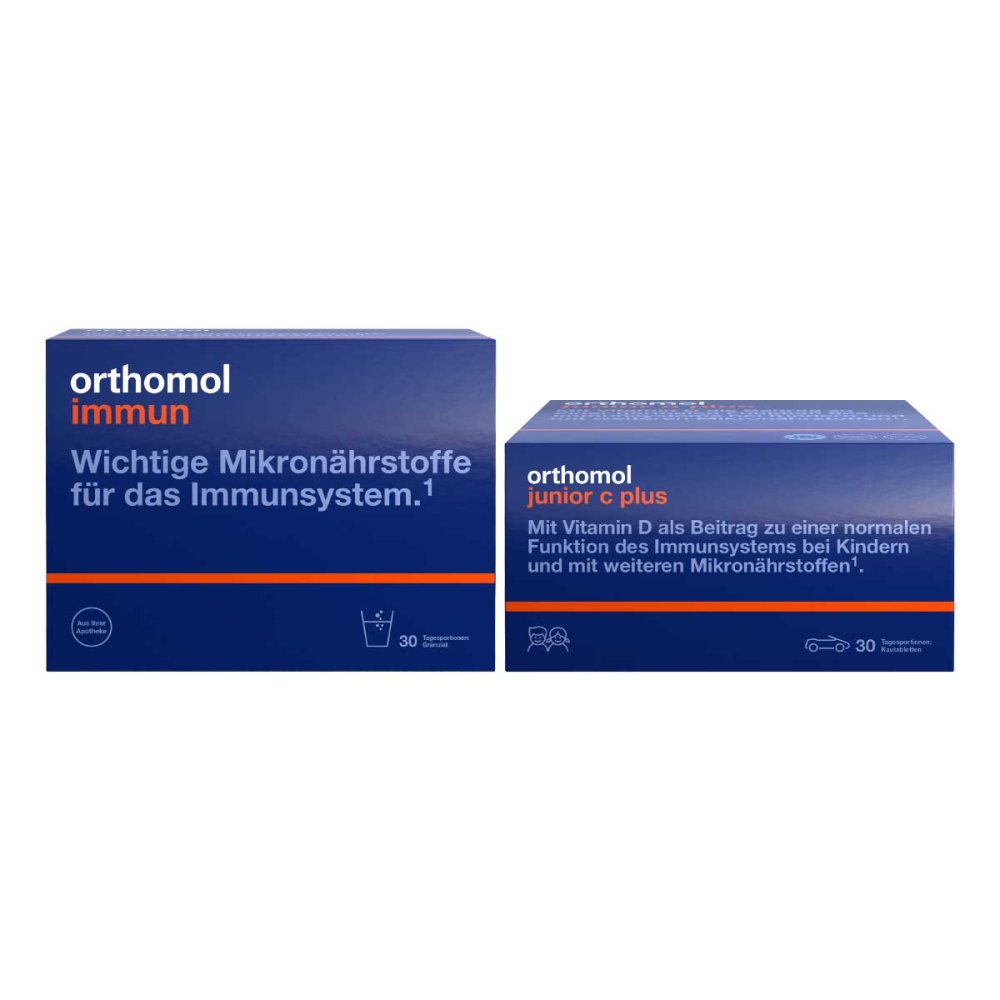 Orthomol Immun Granulat + Orthomol junior C plus Mand.