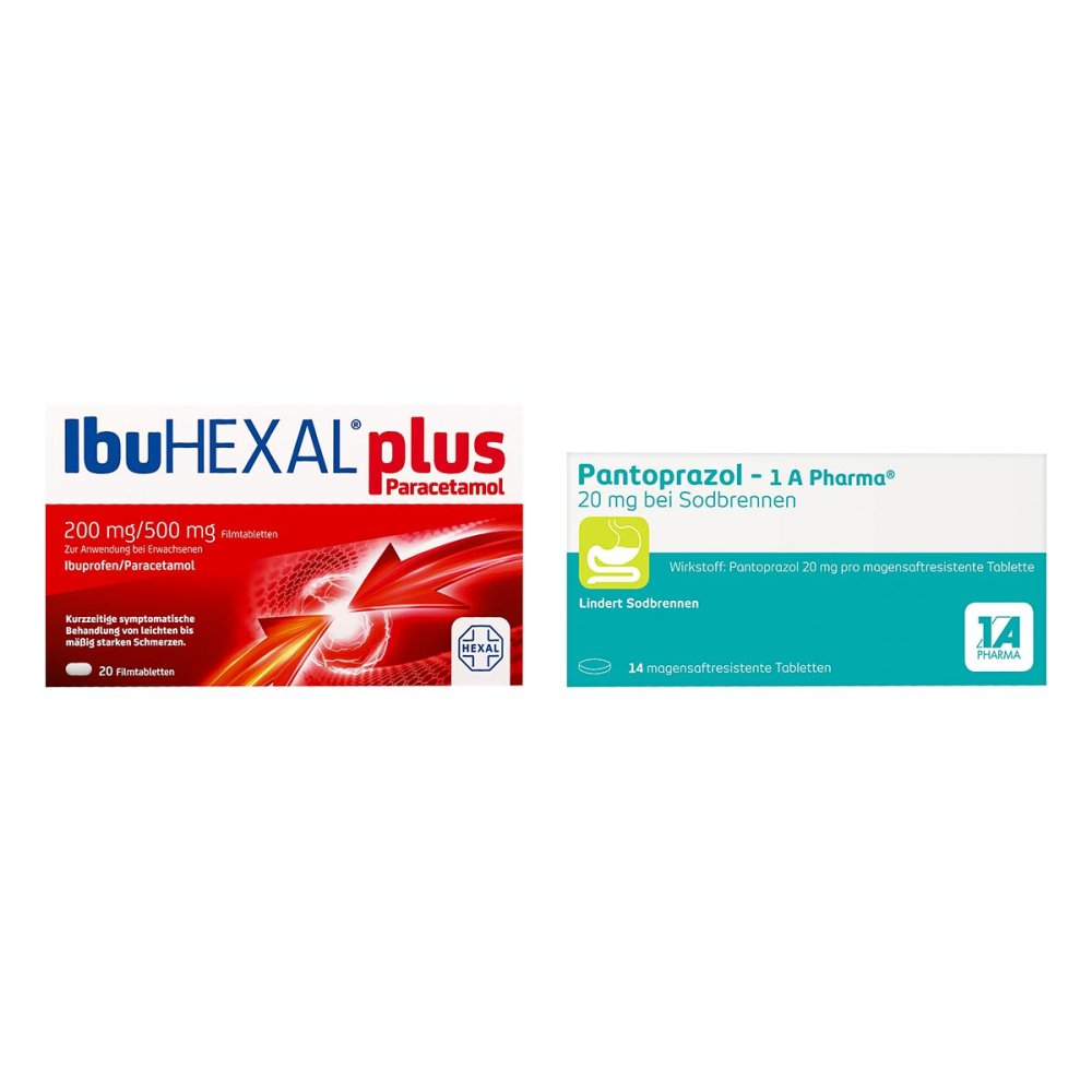 Ibuhexal Plus Paracetamol 20 stk + Pantoprazol 20mg 14 stk