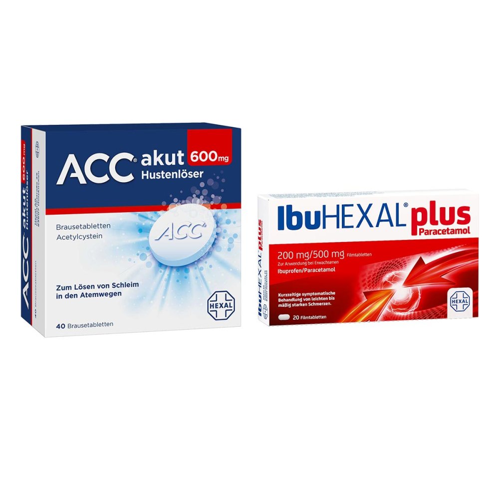 Ibuhexal Plus Paracetamol + Acc akut 600mg HustenlÃ¶ser 40 stk